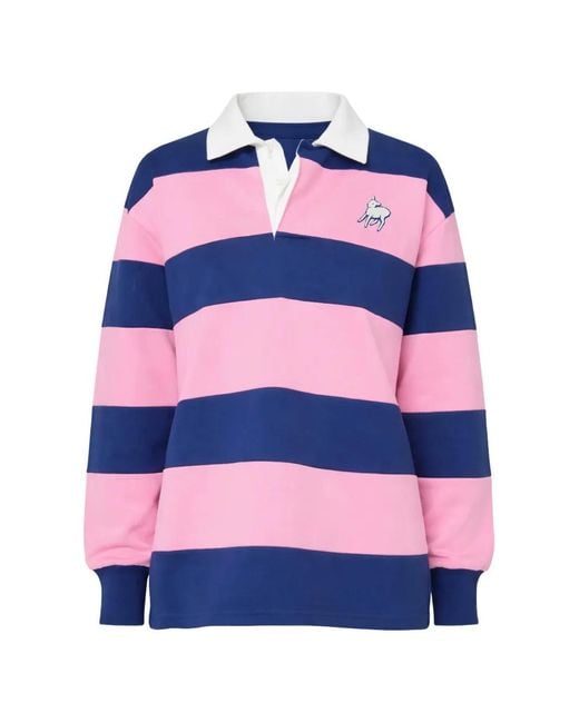 Mother Blue Piece Huddle Polo Shirt