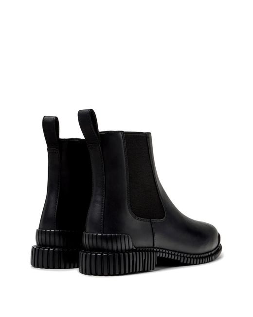 Camper Black Bottines Pix En Cuir
