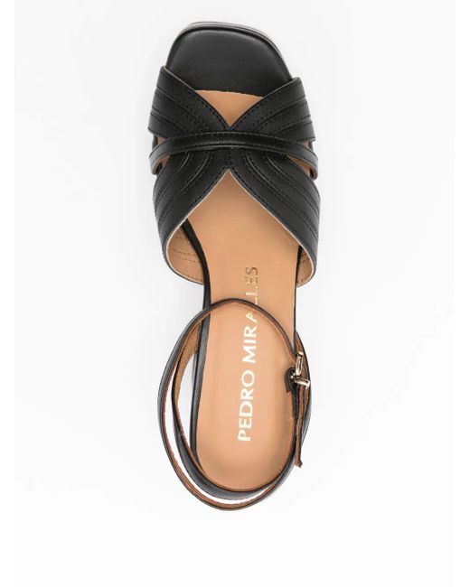 Pedro Miralles Black Sandalen mit Plateau 80mm