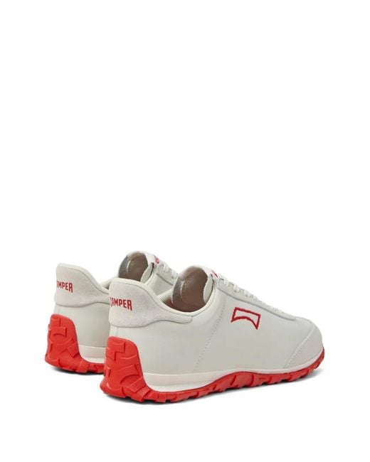 Camper White Embroidered Drift Walk Sneakers