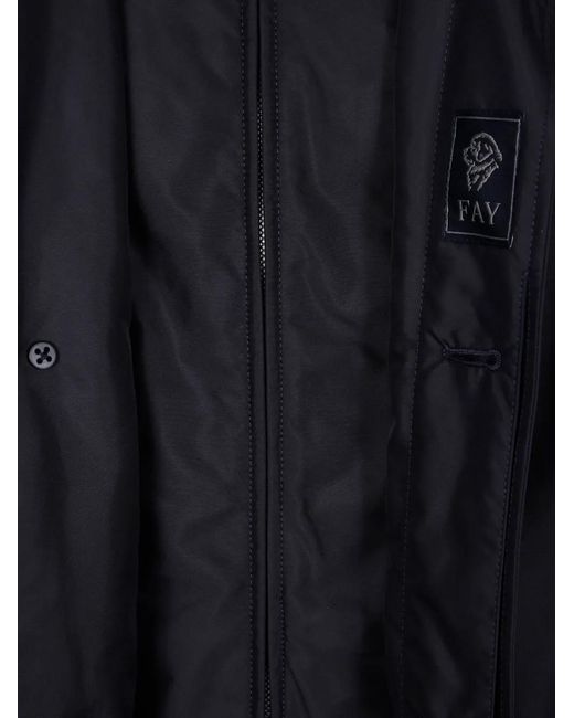 Fay Blue Poplin Jacket for men