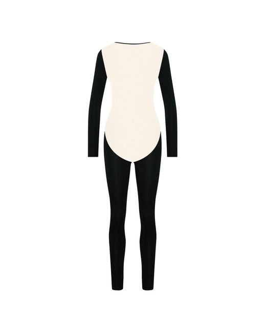 Maison Close Black Pure Tentation Long-Sleeve Backless Catsuit