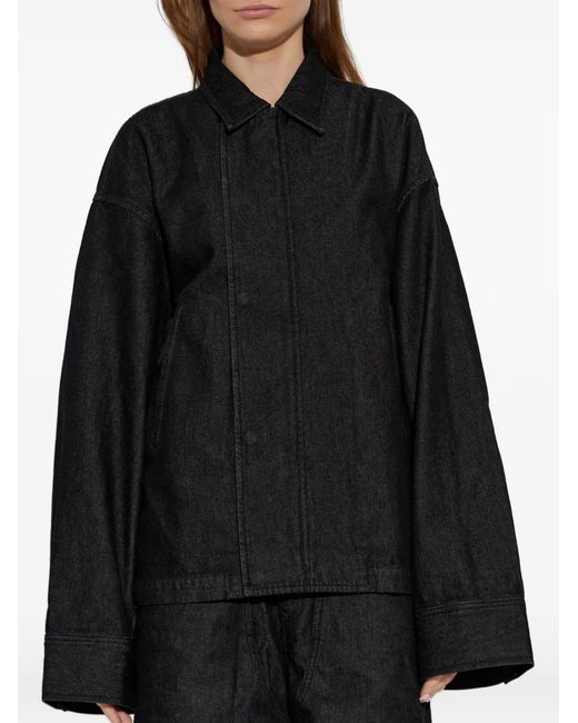 Y-3 Black Logo-Patch Denim Jacket
