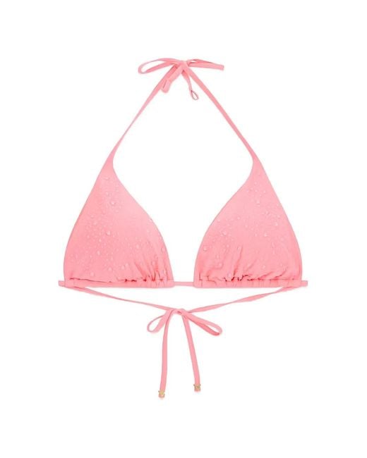 Guess Pink Rhinestone-Embellished Bikini Top