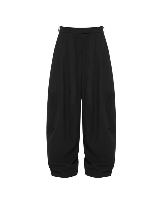 Anouki Black Concealed-Fastening Baggy Trousers