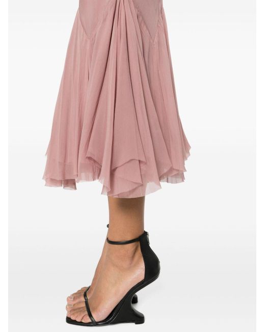 Rick Owens Pink Divine Bias Straight Skirt