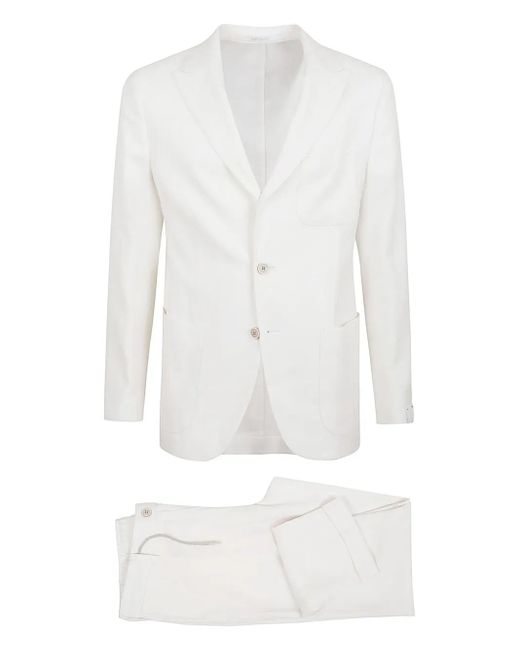 メンズ Eleventy シングルスーツ White