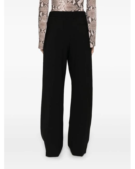 Forte_forte Black Wide-Leg Trousers With High Waist