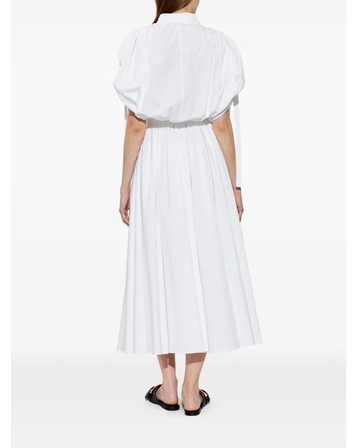 Givenchy White Cotton Dress With Draping
