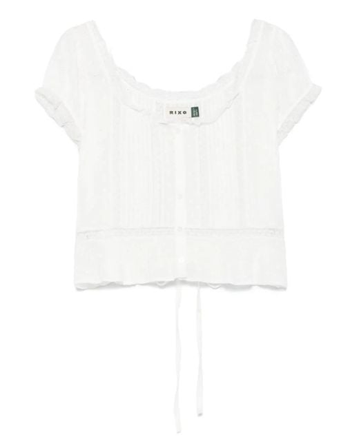 Rixo White Sandi Top