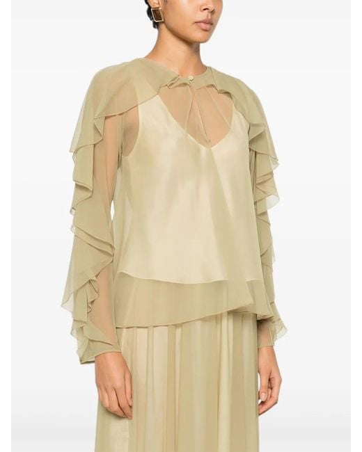 Forte_forte Natural Ruffled Blouse