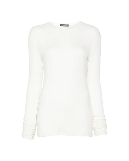 Ann Demeulemeester White Fiene Top