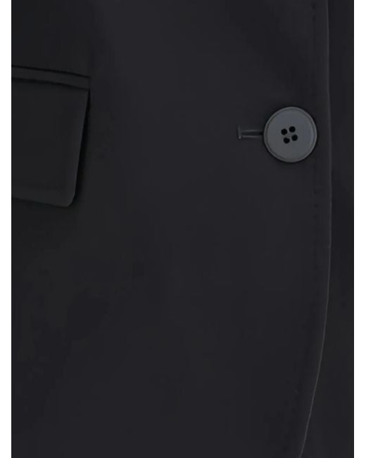 Max Mara Black Folgore Button-Fastening Blazer