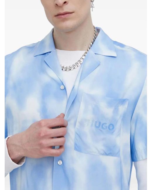 HUGO Hemd mit Brusttasche in Blue für Herren