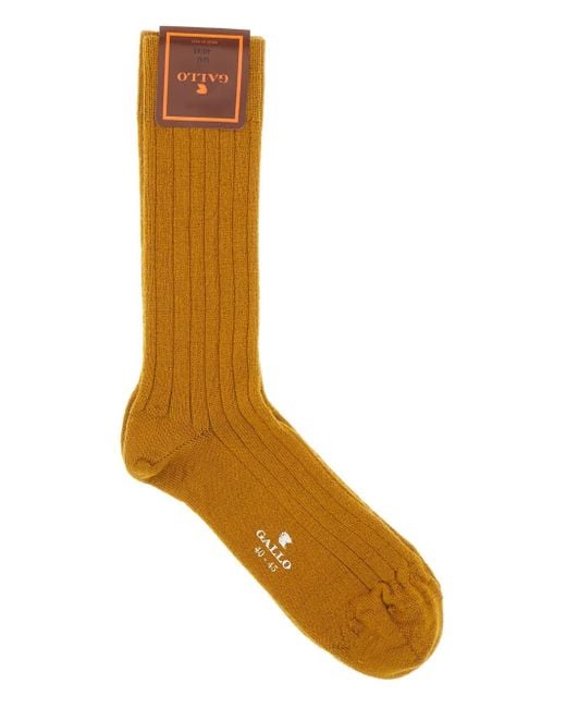 Gallo Gerippte Socken in Brown für Herren
