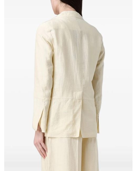 Tela Natural Single-Breasted Blazer