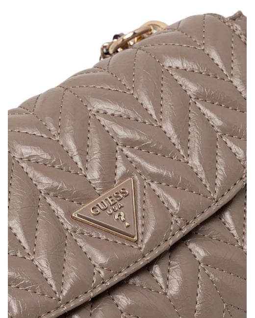 Guess Gray Cheryl Quilted Shoulder Bag