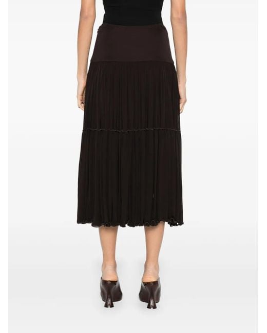 Gonna Con Inserti di Jil Sander in Black