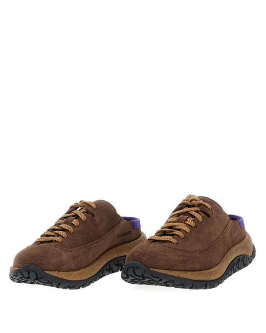 Birkenstock Brown Uerzell Suede Lace-Up Slip-On Sneakers