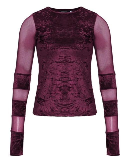 Amir Slama X Astrid メッシュパネル トップ Purple