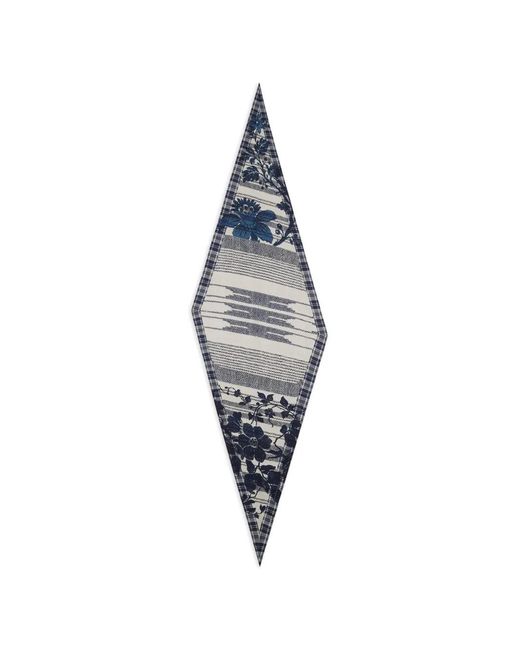 Pierre Louis Mascia Blue Aloeuw Floral-Print Scarf