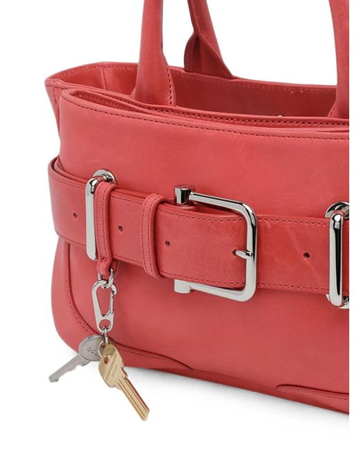 OSOI Red Mini Brocle Tote Bag