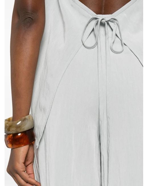 ELEH White Pleated Palazzo Pants