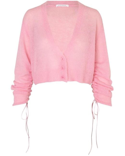 CECILIE BAHNSEN Pink Vicky Drawstring Cardigan