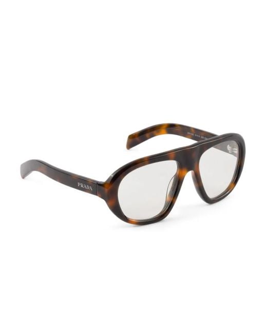 Prada Brown Pilot-Frame Sunglasses