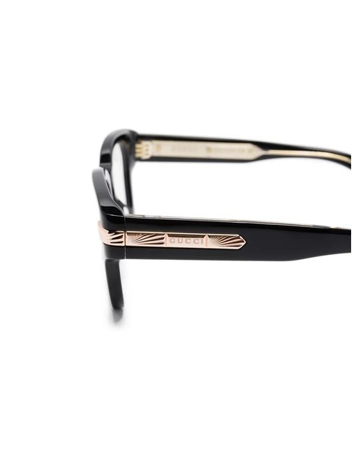 Gucci Black Square-Frame Glasses