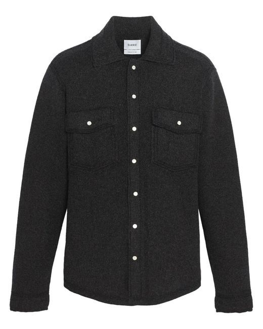 Barrie Gebreid Shirtjack in het Black voor heren