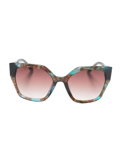 Aspinal Pink Butterfly-Frame Sunglasses