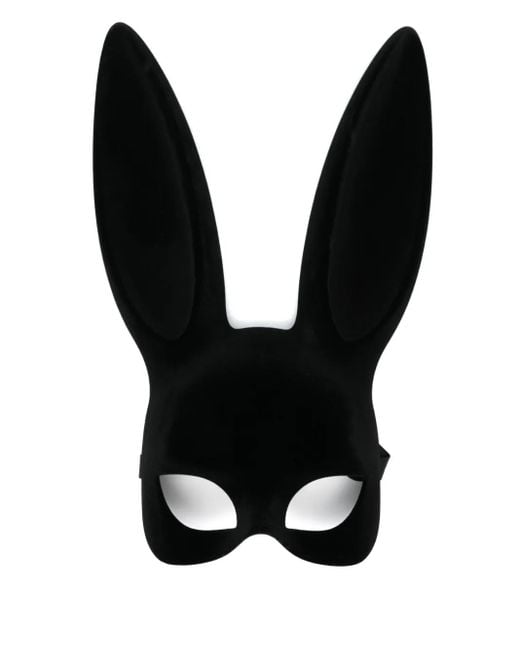 Maison Close Black Velvet Bunny Mask And Pompom