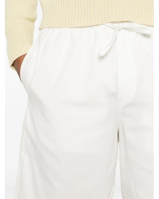 DUNST White Drawstring-Waist Shorts