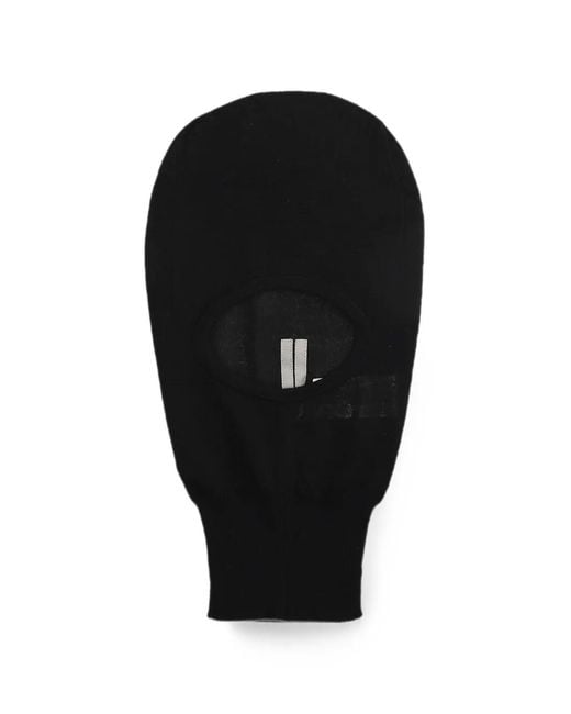 Rick Owens Black Skull Wool Balaclava for men