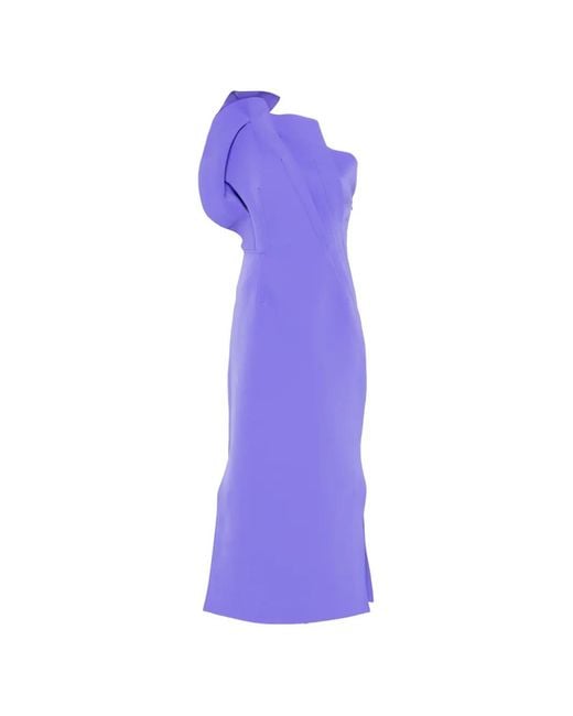 Acler Purple One-Shoulder Dress