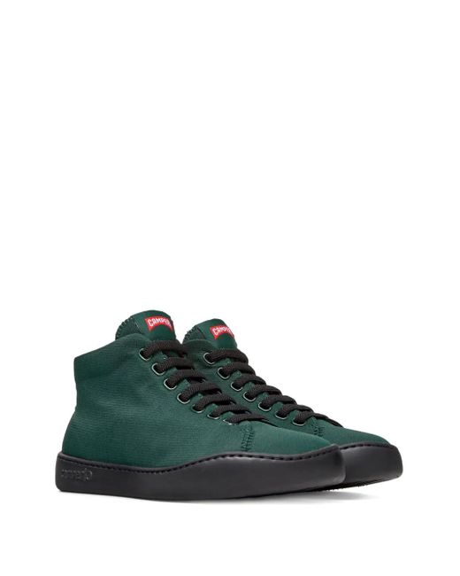 Camper Green Peu Touring Lace-Up High-Top Sneakers