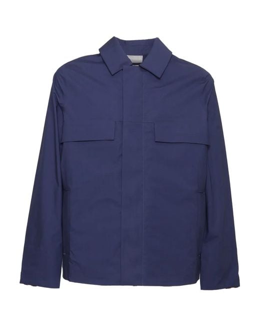 K-Way Blue Orion Poplin 3L Jacket for men