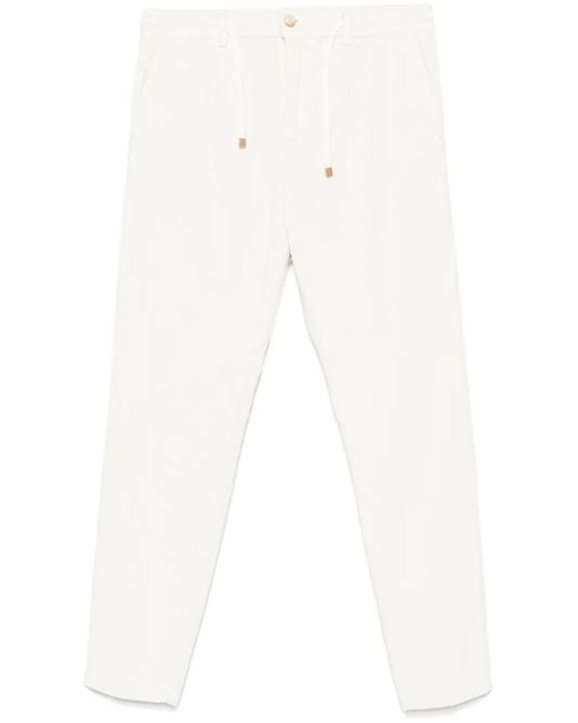 Cruna White Mitte Trousers for men