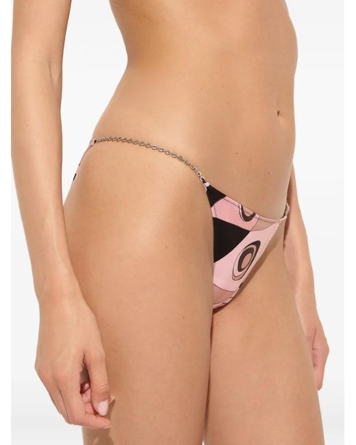 Emilio Pucci Natural Occhi Printed Bikini Bottom