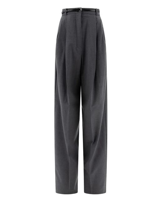 Sportmax Gray Sportmax Wool Stretch Trousers