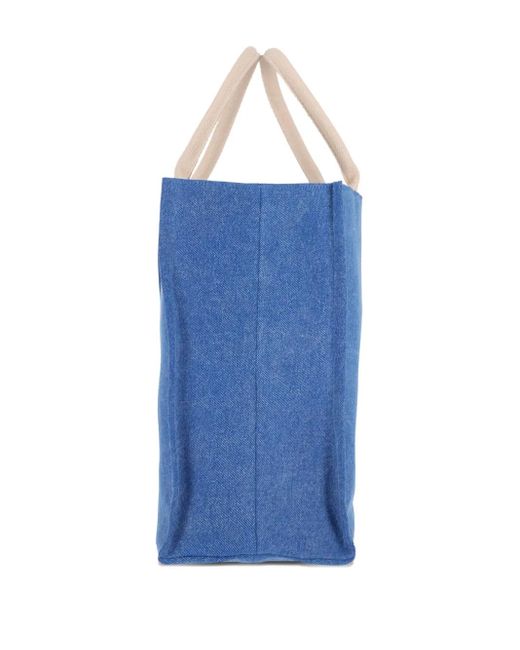 Marni Blue Logo-Detail Tote Bag