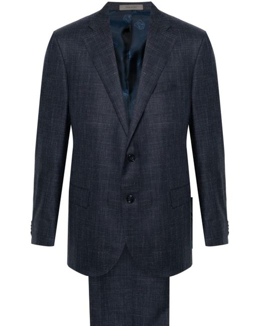 Corneliani Blue Notch-lapels Single-breasted Suit for men