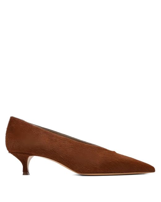 Le Monde Beryl Brown 40Mm Babouche Kitten Pumps