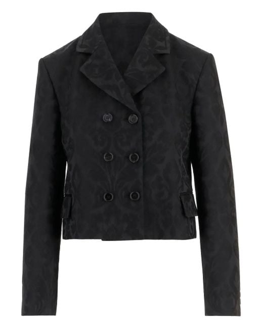 Chaqueta de mezcla de lana de doble pecho Chloé de color Black
