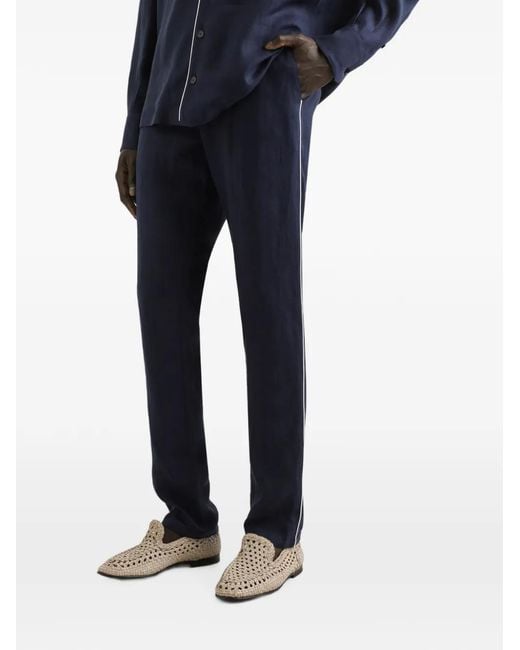 Dolce & Gabbana Blue Straight-Leg Trousers for men