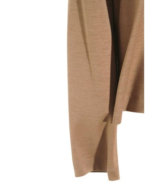Fabiana Filippi Blouse Met Col En Knoop in het Brown