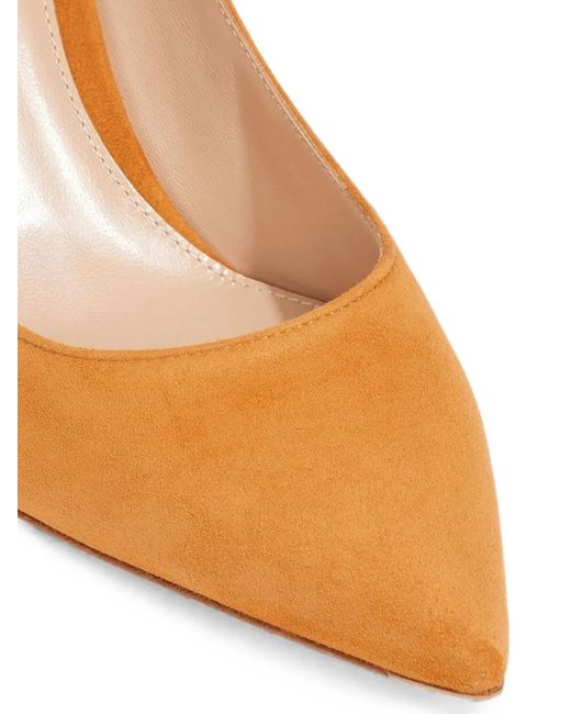 Gianvito Rossi Orange Suede Pumps