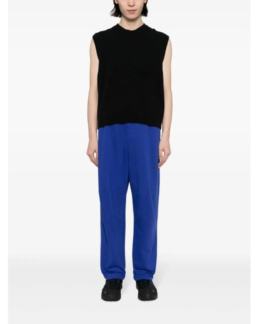 Juun.J Blue Drawstring Cotton Trousers for men