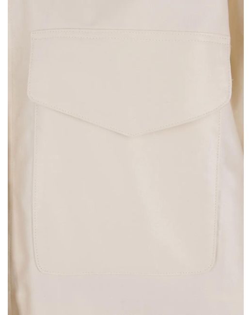 Dusan White Buttoned Pocket Coat
